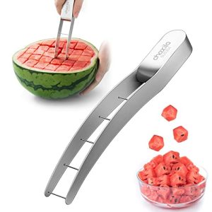 Choxila Watermelon Cutter Slicer,Stainless Steel Watermelon Cube Cutter Quickly Safe Watermelon Knife,Fun Fruit Salad Melon Cutter for Kitchen Gadget