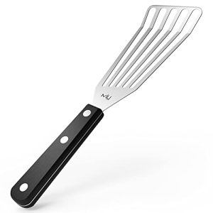 MIU Fish Spatula Stainless Steel, Flexible, Polished Metal, Kitchen Slotted Turner [Upgraded Version]