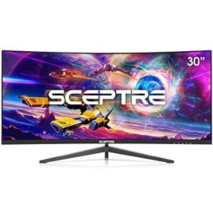 5 👉 Sceptre 30-inch Curved Gaming Monitor 21:9 2560x1080 Ultra Wide/ Slim HDMI DisplayPort up to 200Hz Build-in Speakers, Metal Black (C305B-200UN1)