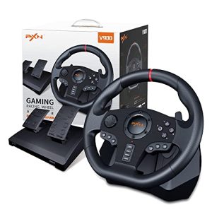 PXN V900 Steering Wheel Gaming - 270/900° Sim Xbox Racing Wheel with Pedals Paddle Shifter Vibration Feedback Wheel for Xbox One, Xbox Series S/X, PC, PS3, PS4, Switch, Android TV