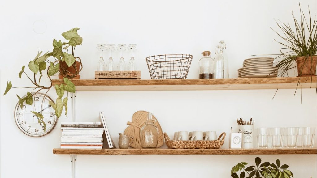 How to Decorate Floating Shelves in Kitchen?