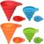 Foldable Silicone Funnels Set 4-pcs | Collapsible Funnels